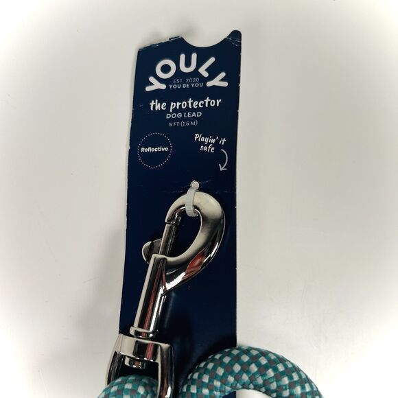 YOULY Reflective Teal Small Dog Leash 5ft Rope Lead Comfort Handle 1/4“ Diameter - Picture 2 of 12